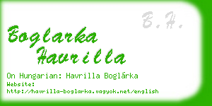boglarka havrilla business card